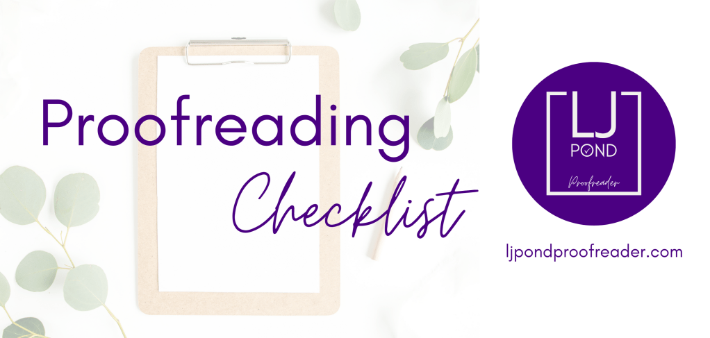 Free downloadable proofreading&nbsp;checklist